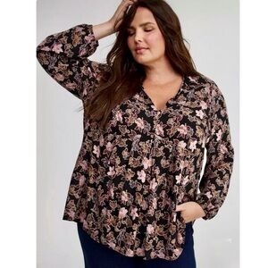 New Torrid High Low Tunic Blouse